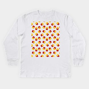 FRENCH FRIES FAST FOOD PATTERN Kids Long Sleeve T-Shirt